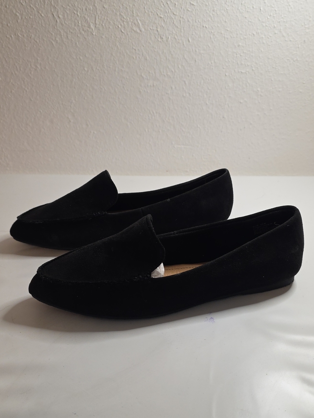 SOPHIA TAYLOR ROBIN FLATS BLACK POINTED TOE SUEDE LOAFERS WOMENS SIZE 10W